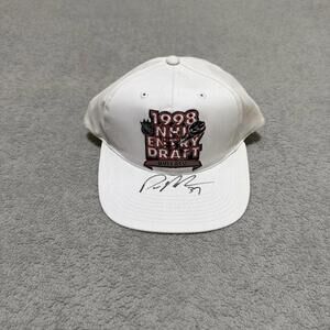 Vintage 1998 NHL Entry Draft Buffalo Hat Signed White Snapback One Size Men’s